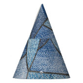 Urban Denim: noodlijdende patchwork ontwerp Feesthoedjes (Links)