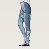 Urban Denim: noodlijdende patchwork ontwerp Leggings (Links)