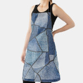 Urban Denim: noodlijdende patchwork ontwerp Schort (Insitu)