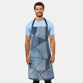 Urban Denim: noodlijdende patchwork ontwerp Schort (Gedragen)