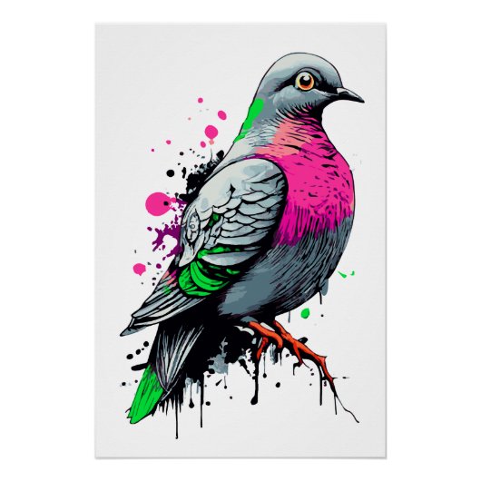 Urban Dove - Duif Poster - Hope Dove Poster Perfect Poster (Voorkant)
