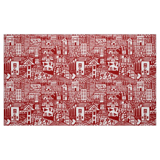 Urban Dream - Ruby Red Stof (Fat Quarter)
