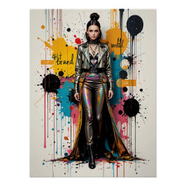 Urban Edge: Fashion Meets Graffiti Perfect Poster