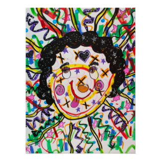 Urban Edgy Abstract Graffiti Poster | Positivity Perfect Poster