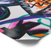 Urban Edgy Abstract Graffiti Poster | Tag Angels (Coin)