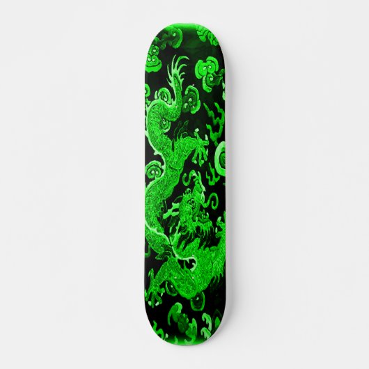 Urban Emerald Dragon Element Custom Pro Board Skateboard (Voorkant)