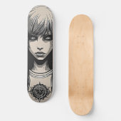 Urban Emo Meisje Cyber 2K Skateboard (Voorkant)