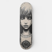 Urban Emo Meisje Cyber 2K Skateboard (Voorkant)