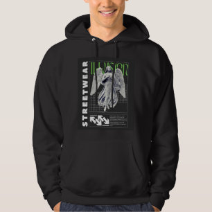 Urban Engel Beeld Illusie Streetwear Heren Hoodie