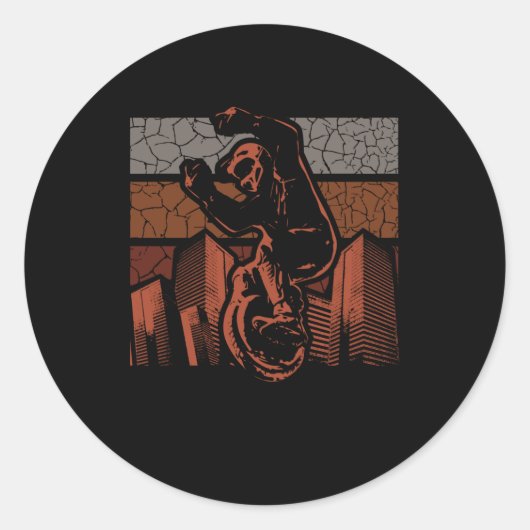 Urban EUC Monowheel Style Ronde Sticker (Voorkant)