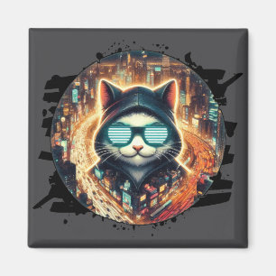 Urban Feline Guardian Magneet