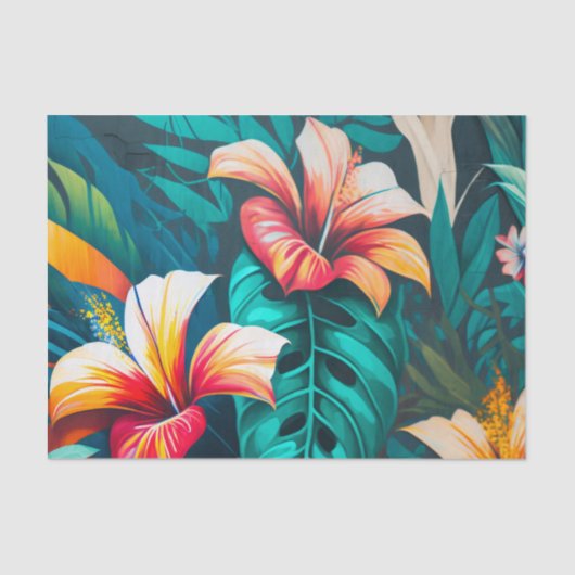 URBAN FLORAL mooie street art decoupage papier (Voorkant)