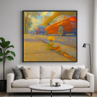 Urban Flower - Pastel schilderstijl kunst