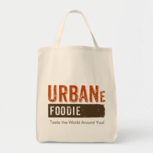 Urban Foodie Brown Logo Grocery Tas