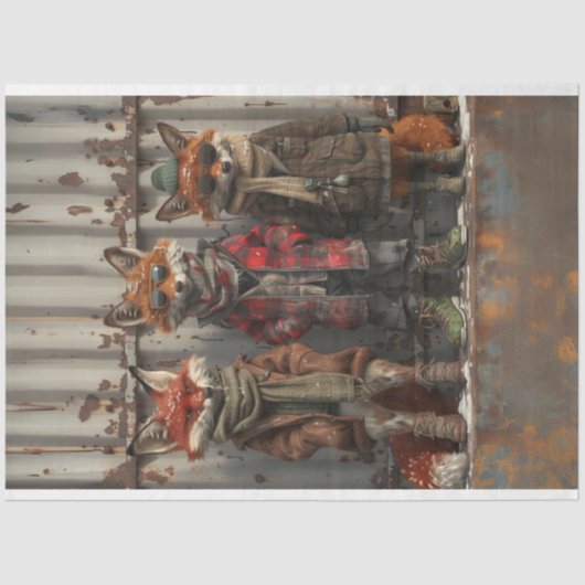 Urban Foxtrot Rebels Bad Boy Vibe Decoupage Tissuepapier (Voorkant)