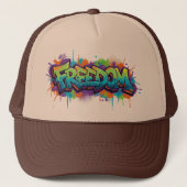 Urban Freedom Graffiti Street Art Trucker Pet (Voorkant)