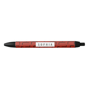 Urban Geo Vintage Red Blender Patroon Zwarte Inkt Pen