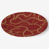Urban Gold Chains Baroque Pattern Papieren Bordje (Gekanteld)