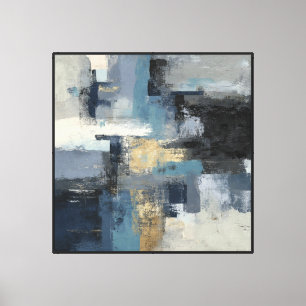 Urban Gold Layers – Art mural abstrait 