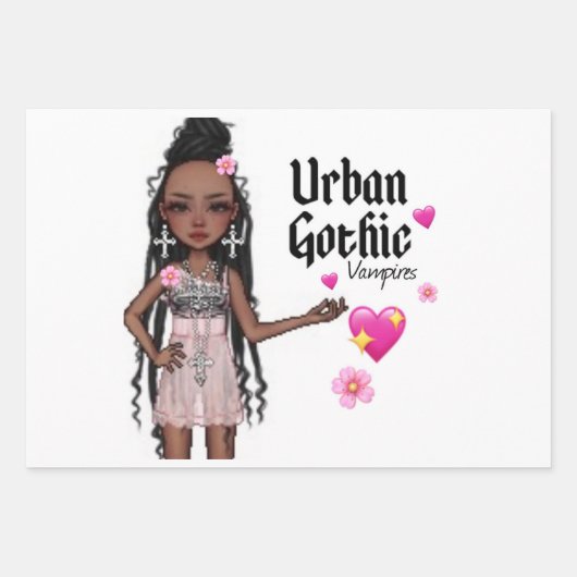 Urban Gothic Gift Wrap 7 Inpakpapier Vel (Voorkant)