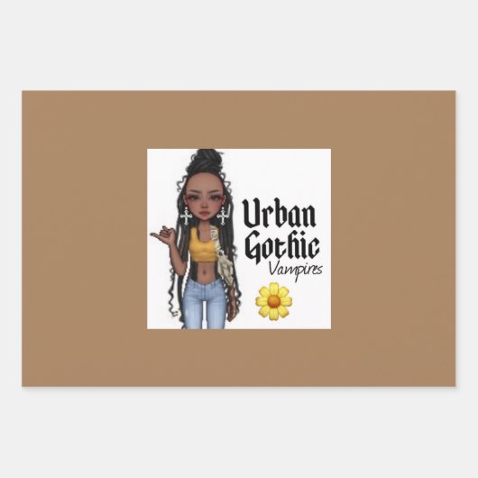 Urban Gothic Vampires Gift Wrap 4 Inpakpapier Vel (Voorkant)