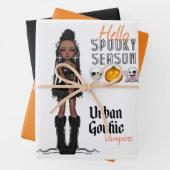 Urban Gothic Vampires Gift Wrap 5 Inpakpapier Vel (In situ)