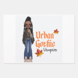 Urban Gothic Vampires Gift Wrap 6 Inpakpapier Vel