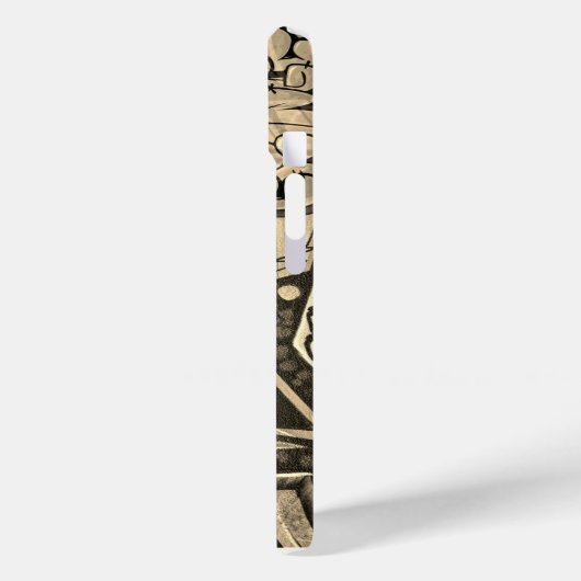 Urban Graffiti Art Beige Case-Mate iPhone Case (Achterkant / Links)