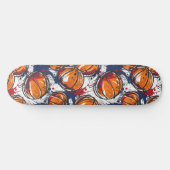Urban Graffiti Basketbal Skateboard (Horizontaal)