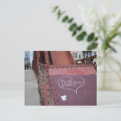 Urban graffiti dank je briefkaart (Staand voorkant)