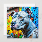 Urban Graffiti Street Art Pitbull (Voorkant / Achterkant)