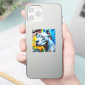 Urban Graffiti Street Art Pitbull Sticker (Telefoon)