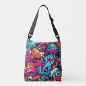 Urban Graffiti Street Art Splash Crossbody Tas (Voorkant)