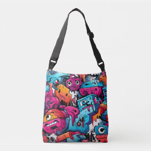 Urban Graffiti Street Art Splash Crossbody Tas