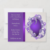 Urban Grape Fantasy Dragon Birthday Party nodigt u Kaart (Voorkant)