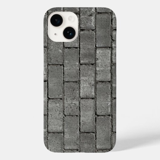 Urban Grey Brick Pavement Texture iPhone Case (Achterkant)