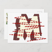 Urban Grunge Distressed Monogram Letter Feestdagenkaart (Voorkant / Achterkant)