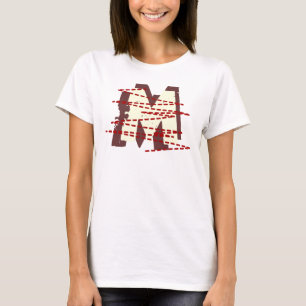 Urban Grunge Distressed Monogram Letter T-shirt