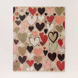 Urban Grunge Hearts Legpuzzel