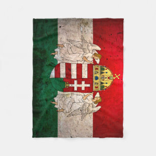Urban Grunge Hongarije Flag Fleece Blanket