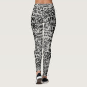 Urban Grunge Scribble  Leggings (Achterkant)