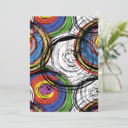 Urban Grunge Swirl Modern Pattern Kaart (Staand voorkant)