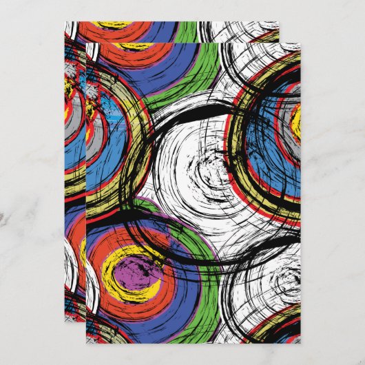 Urban Grunge Swirl Modern Pattern Kaart (Voorkant / Achterkant)