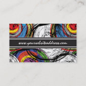 Urban Grunge Swirl Modern Pattern Visitekaartje (Achterkant)