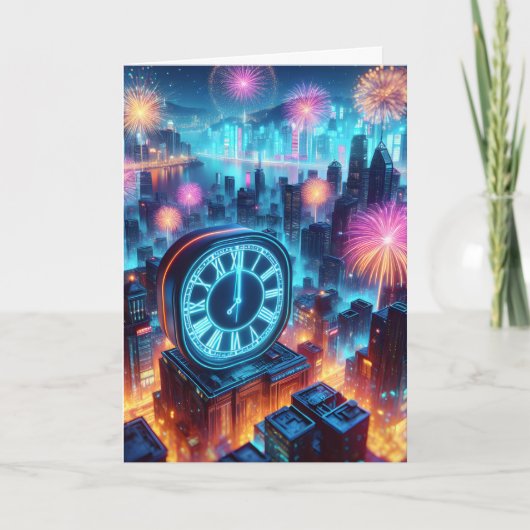 Urban Happy New Year Feestdagen Kaart (Voorkant)