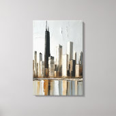 Urban Harmony Minimalistisch stadsbeeld Canvas Afdruk (Voorkant)