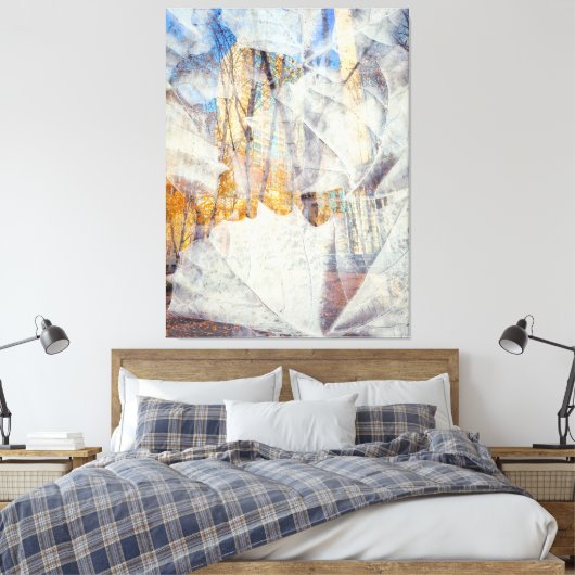 Urban Herfst Abstract Canvas Afdruk (Insitu (Slaapkamer))