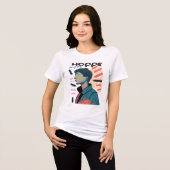 Urban Hope - Abstract Portrait Illustration Tri-Blend Shirt (Voorkant volledig)