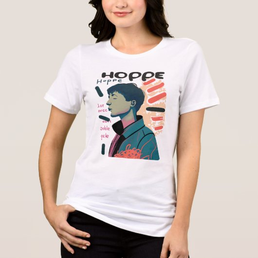 Urban Hope - Abstract Portrait Illustration Tri-Blend Shirt (Voorkant)