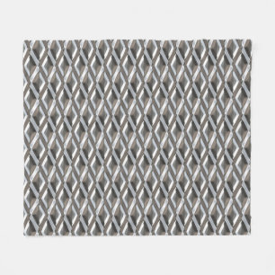 Urban Industrial Metallic Texture Print Fleece Deken